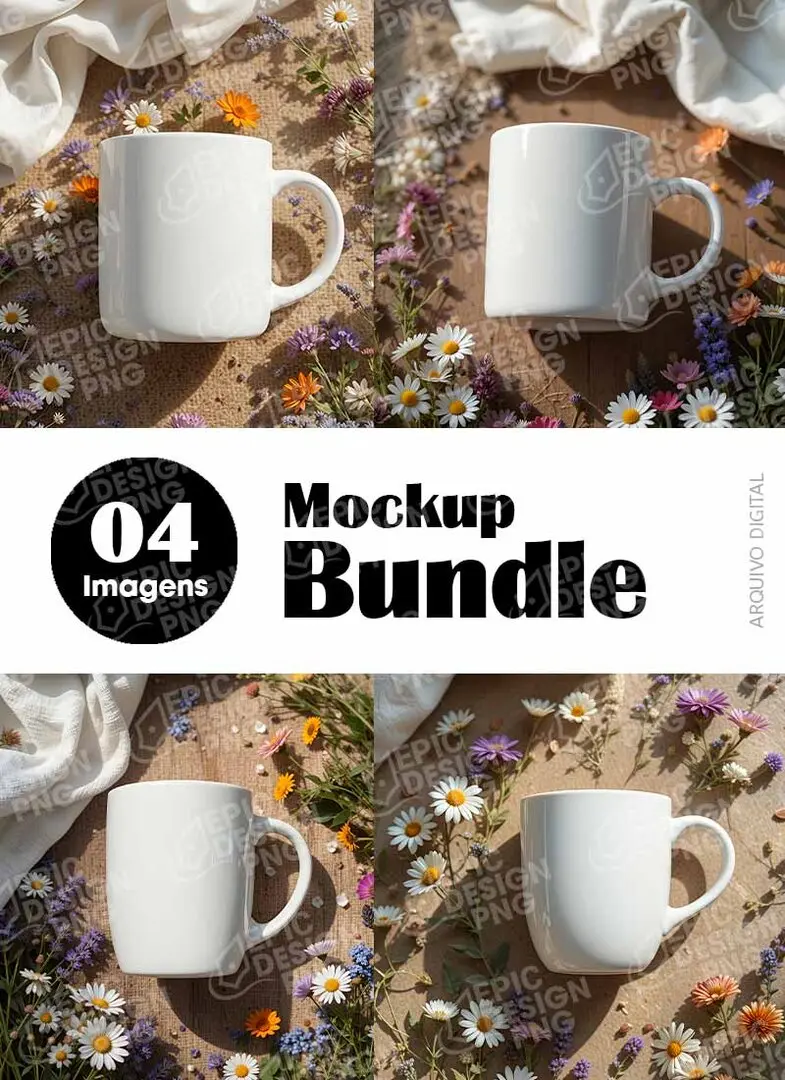 Caneta Mockup Margaridas Caneta Mockup Margaridas