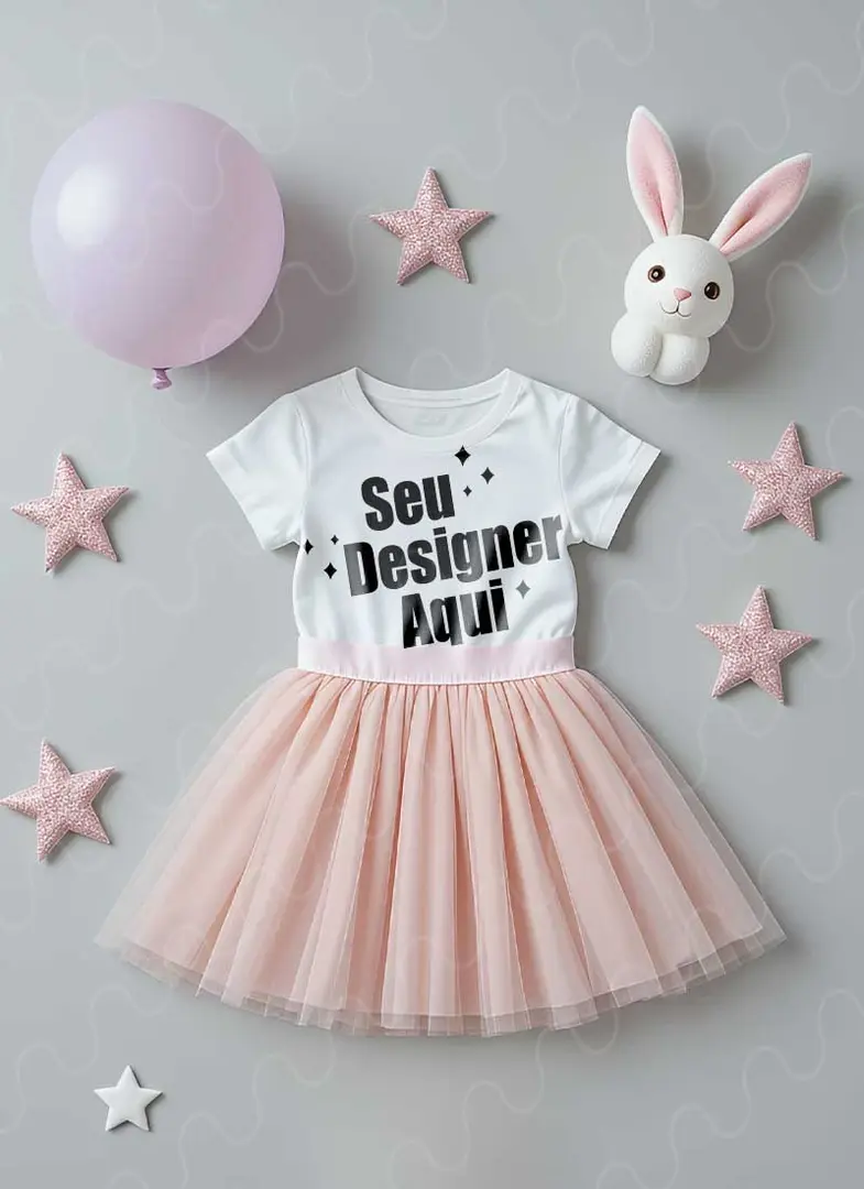 Modelo Mockup Girls Dress Modelo Mockup Girls Dress