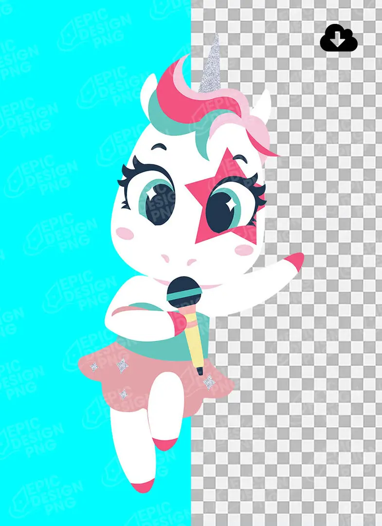 Unicórnio Music Unicórnio Kawaii Png Music